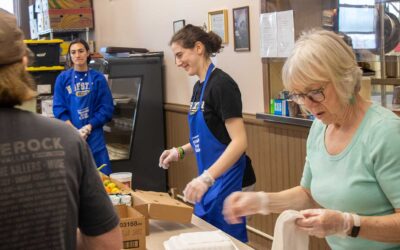 Volunteers serve the hungry